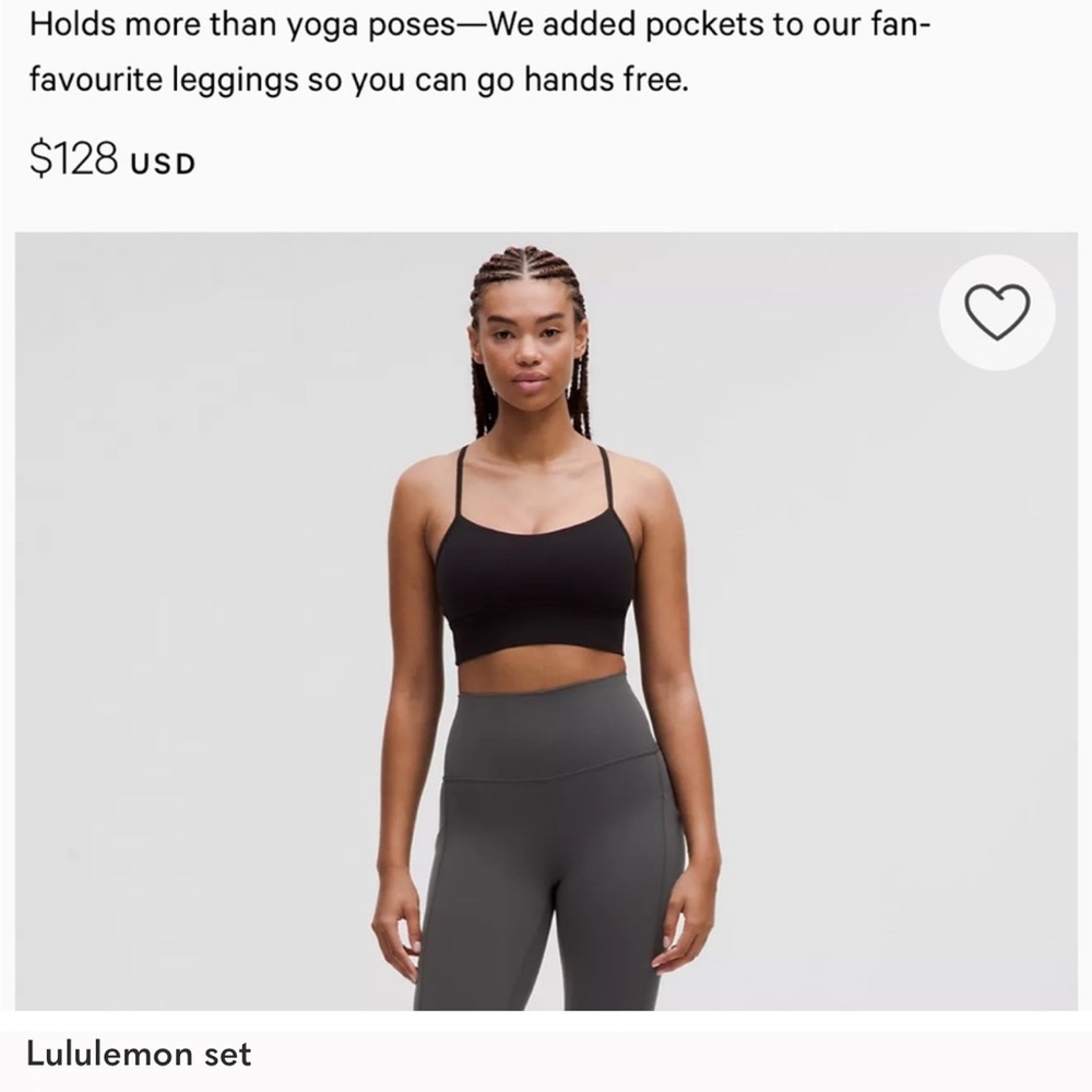 Lululemon Black Leggings Align Crop